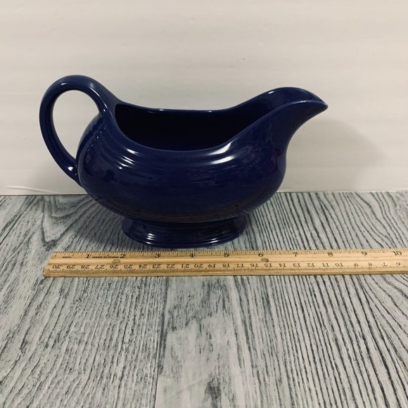 Vintage Fiesta ware USA Dark  Blue Gravy Boat Bowl - Picture 11 of 13